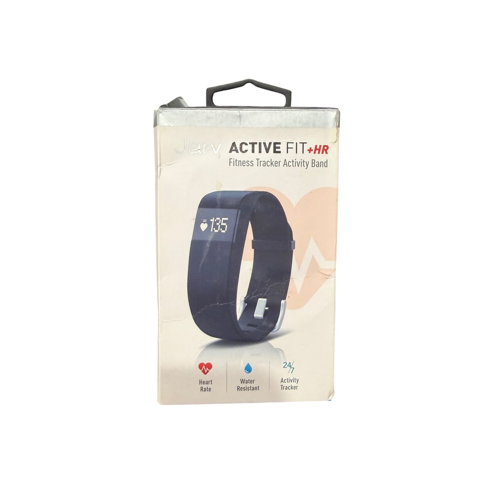 Jarv Active Fit+HR Fitness Tracker Activity Band Heart Rate Monitor Black New